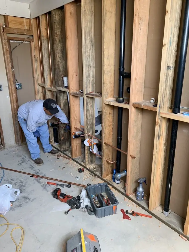 Commercial rough-in plumbing for Water Heater Replacement in Parrott Village